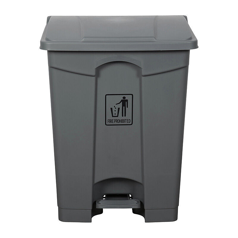 Cleanlink Rubbish Bin W/pdl68l Grey