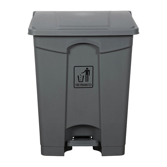 Cleanlink Rubbish Bin W/pdl68l Grey