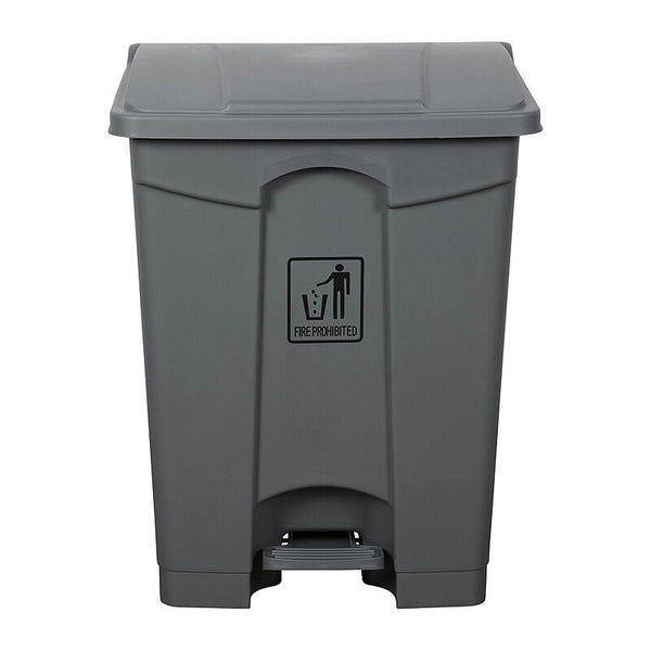 Cleanlink Rubbish Bin W/pdl68l Grey