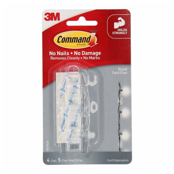 Command Cord Clip 17017CLR Pack Of 4 Box Of 6