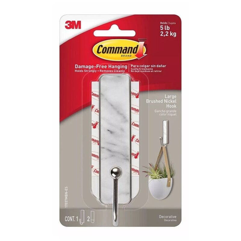 Command Hook 17037MBN-ES Box Of 4