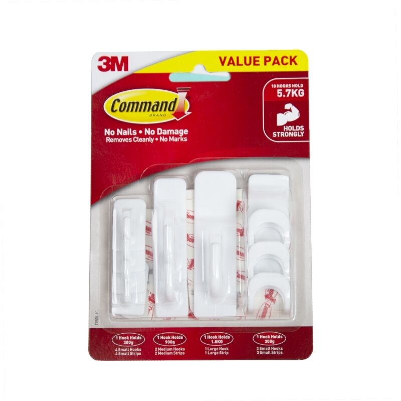 Command Hooks 17500-10 Mixpk10 Box Of 2