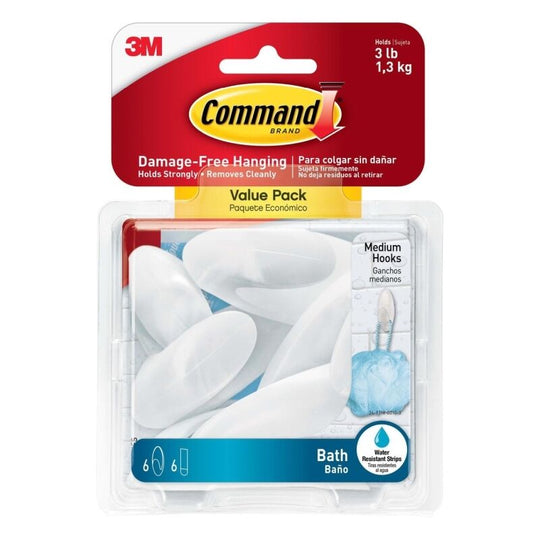 Command Hanger Bath-18-6es Box Of 6