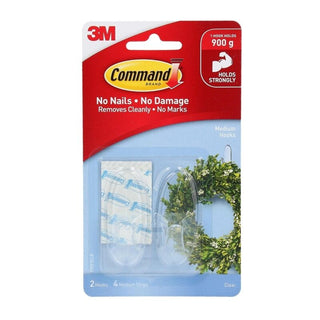 Command Hook 17091CLR Medium Pack Of 2 Box Of 6