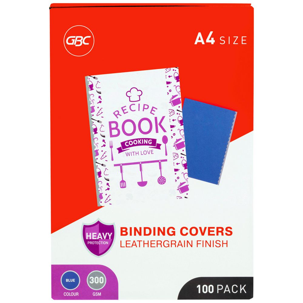 GCB L/G Bind Covers Blue Pack of 100