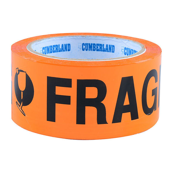 Cumberland Fragile Tape 46Mics 48mm X 66M Orange Pack Of 6