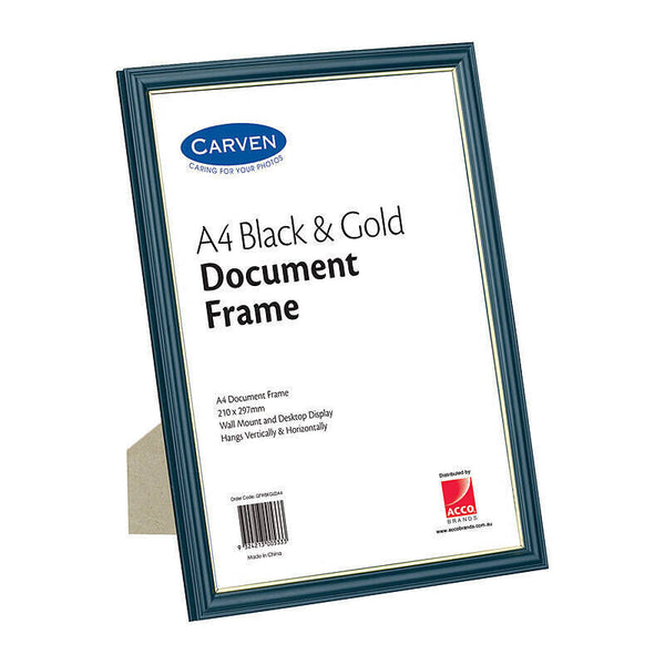 Carven Doc Frame Black/gold A4