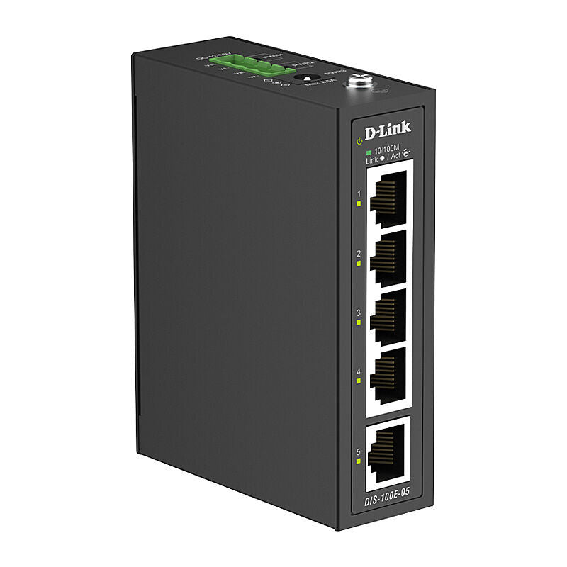 D-Link 5Port Industrial Switch With 5 10/100BASET Ports Operating Temp