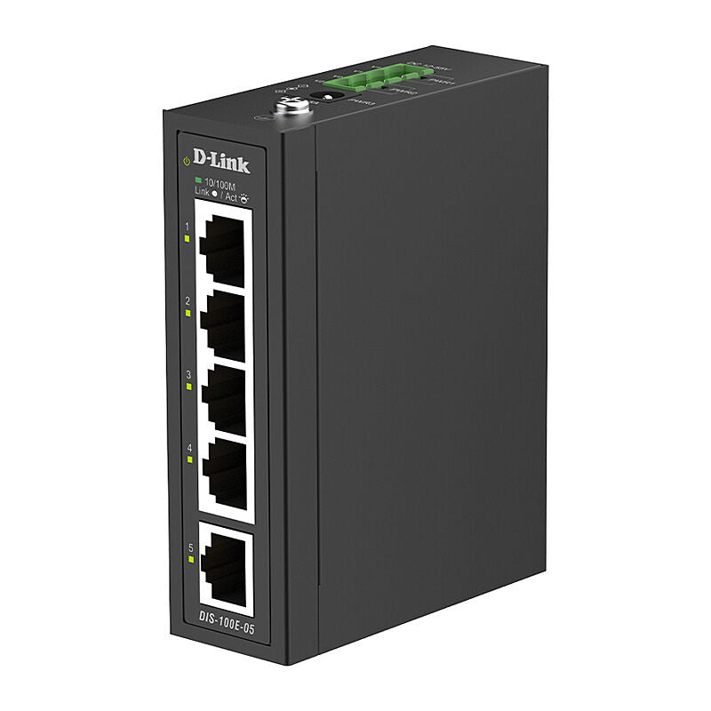 D-Link 5Port Industrial Switch With 5 10/100BASET Ports Operating Temp