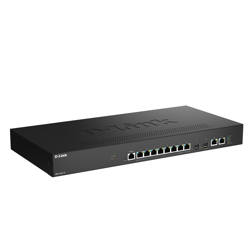 D-Link 12-Port Multifunction-Gigabit Smart Managed Switch With 8 2.5G