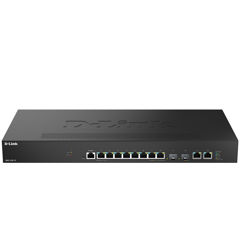 D-Link 12-Port Multifunction-Gigabit Smart Managed Switch With 8 2.5G