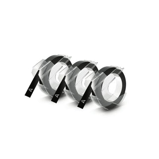 DYMO Emb Tape 3 Pack Black 9mm X 3m