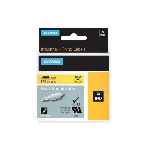 DYMO Rhino H/s Label 6mm Yellow
