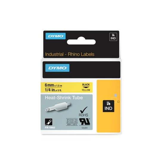 DYMO Rhino H/s Label 6mm Yellow