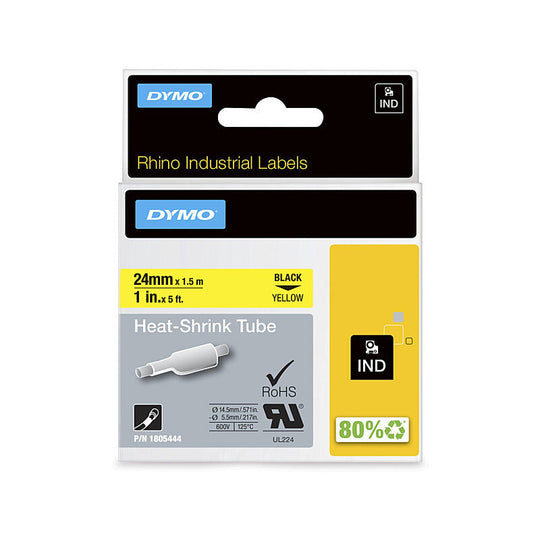 DYMO Rhno Heat Shrk 12mm Yellow