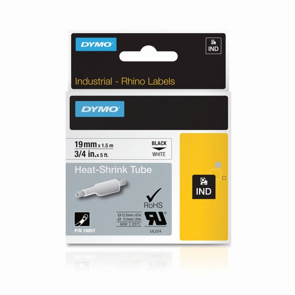DYMO Rhno Tube Ht Shrk 19mm Wh