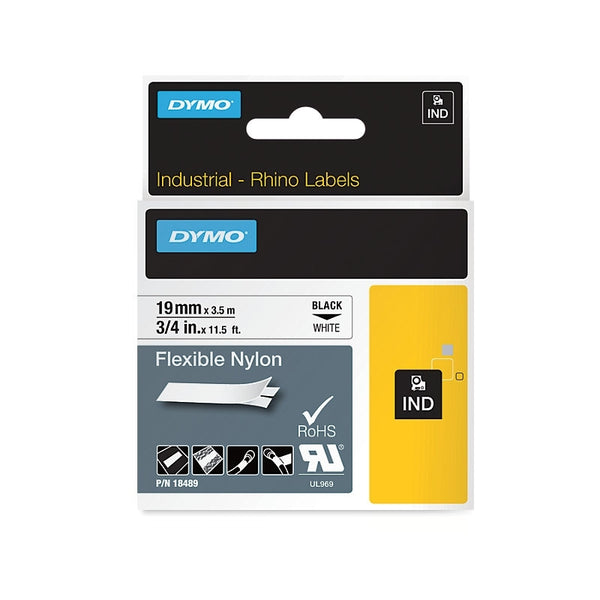 DYMO Rhino Ny Label 19mm Black/white