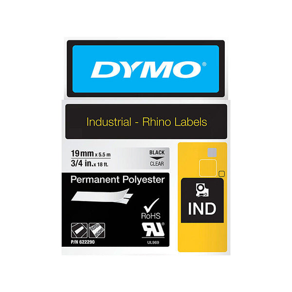 DYMO Rhino Permpoly 19mm Clear