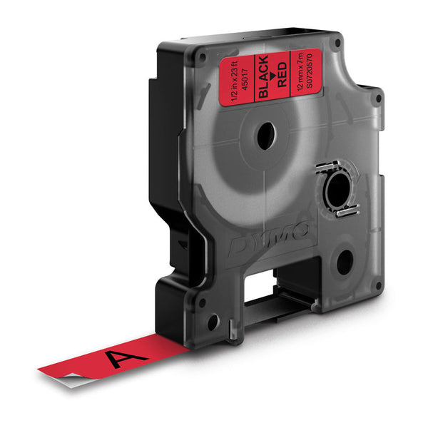 D1 Black On Red 12mmx7m Tape