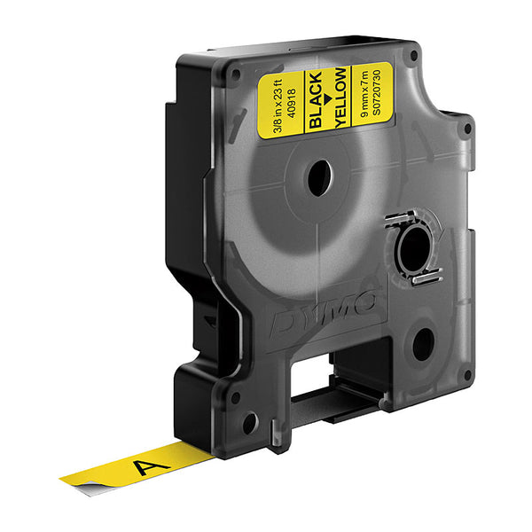 D1 Black On Yellow 9mm X7m Tape