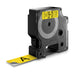 D1 Black On Yellow 19mmx7m Tape