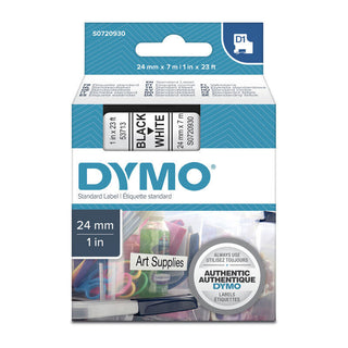 D1 Black On White 24mmx7m Tape