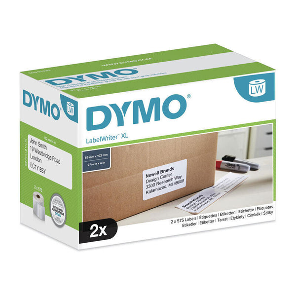 DYMO Lw 102mm X 59mm White X2