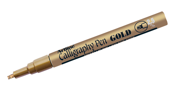 Artline 993 Calligraphy Marker 2.5mm Gold Box of 12