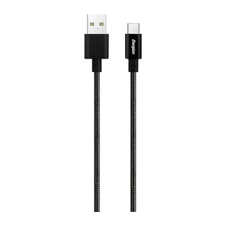 1m Metal USB-A / USB-C Cable Black