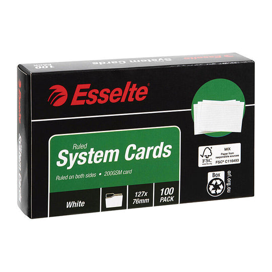 Ess System Card 127X76 (5x3) Pack Of 100