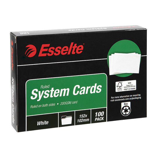 Ess System Card 152X102(6X4) Pack Of 100