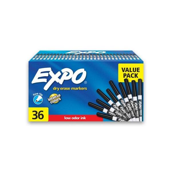 Expo D/e Wb Marker Ft Black Box Of 36