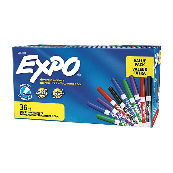 Expo D/e Wb Marker Ft Assorted Box Of 36