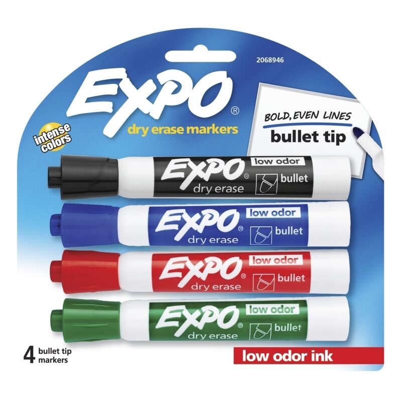 Expo Whiteboard Marker Bullet Assorted Pack Of 4 Box Of 6