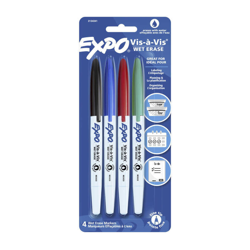Expo Wb Marker Wet Erase Pack Of 4 Box Of 6