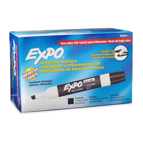 Expo Whiteboard Marker Chsl Black Box Of 12