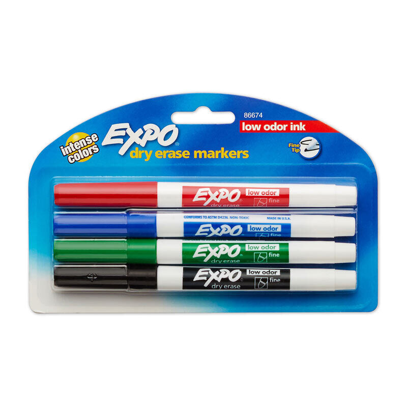 Expowb Marker Fne Assorted Pack Of 4 Box Of 6