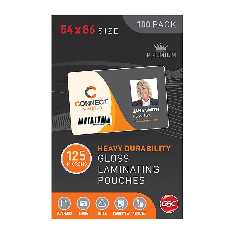 Gbc 54X86 125 Mic Pouch Pack Of 100