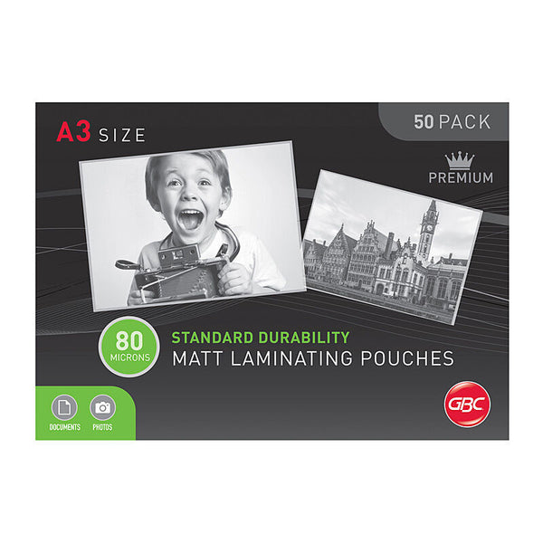 Gbc A3 80 Mic Pouch Matt 50 Pack