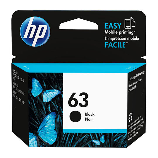 HP #63 Black Ink F6u62aa