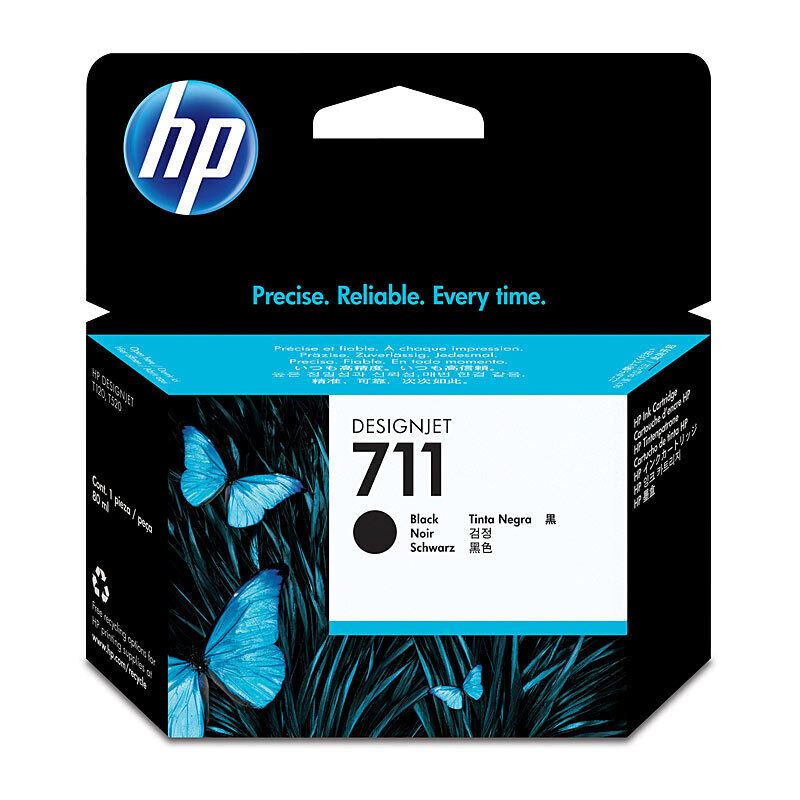 HP #711b 80ml Black Ink 3WX01A