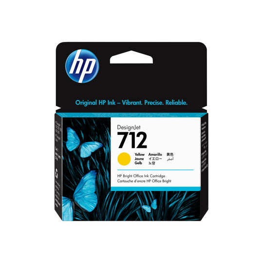 HP #712 29ml Yellow Ink 3ED69A