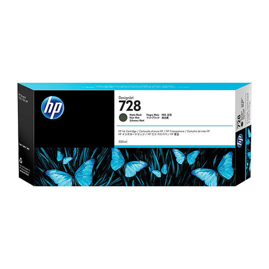 HP #728b 300ml Matt Black 3WX30A
