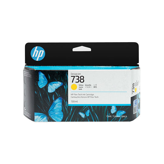 HP #738 130ml Yellow Ink 498N7A
