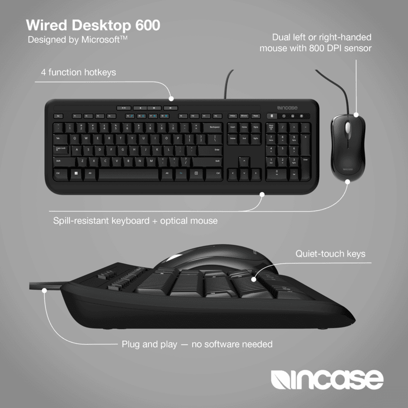 Incase Wired Desktop 600 Black