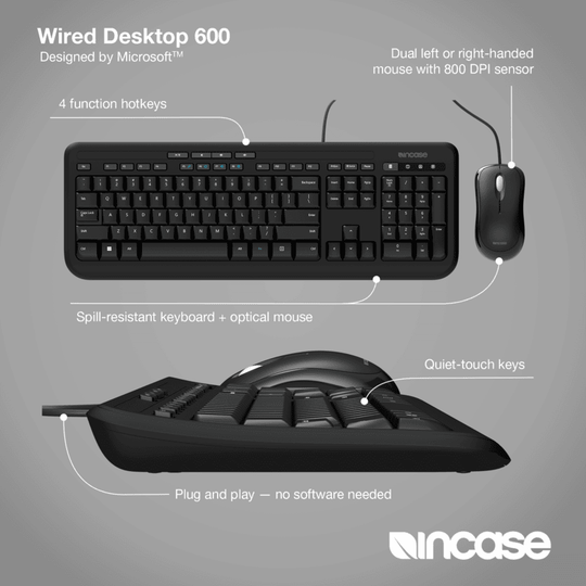 Incase Wired Desktop 600 Black