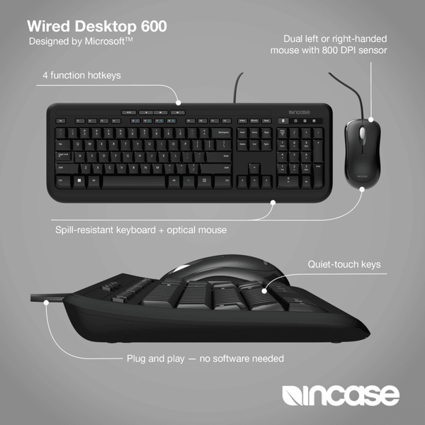 Incase Wired Desktop 600 Black