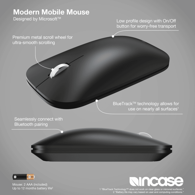 Incase Modern Mobile Mouse Black