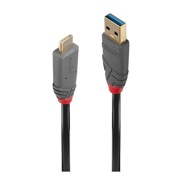 Lindy 2m USB 3.2 Type A To C Cable, 10Gbps, 5A, Pd, Anthra Line
