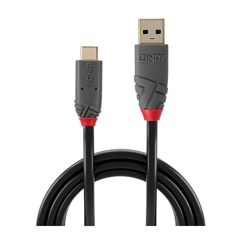 Lindy 2m USB 3.2 Type A To C Cable, 10Gbps, 5A, Pd, Anthra Line